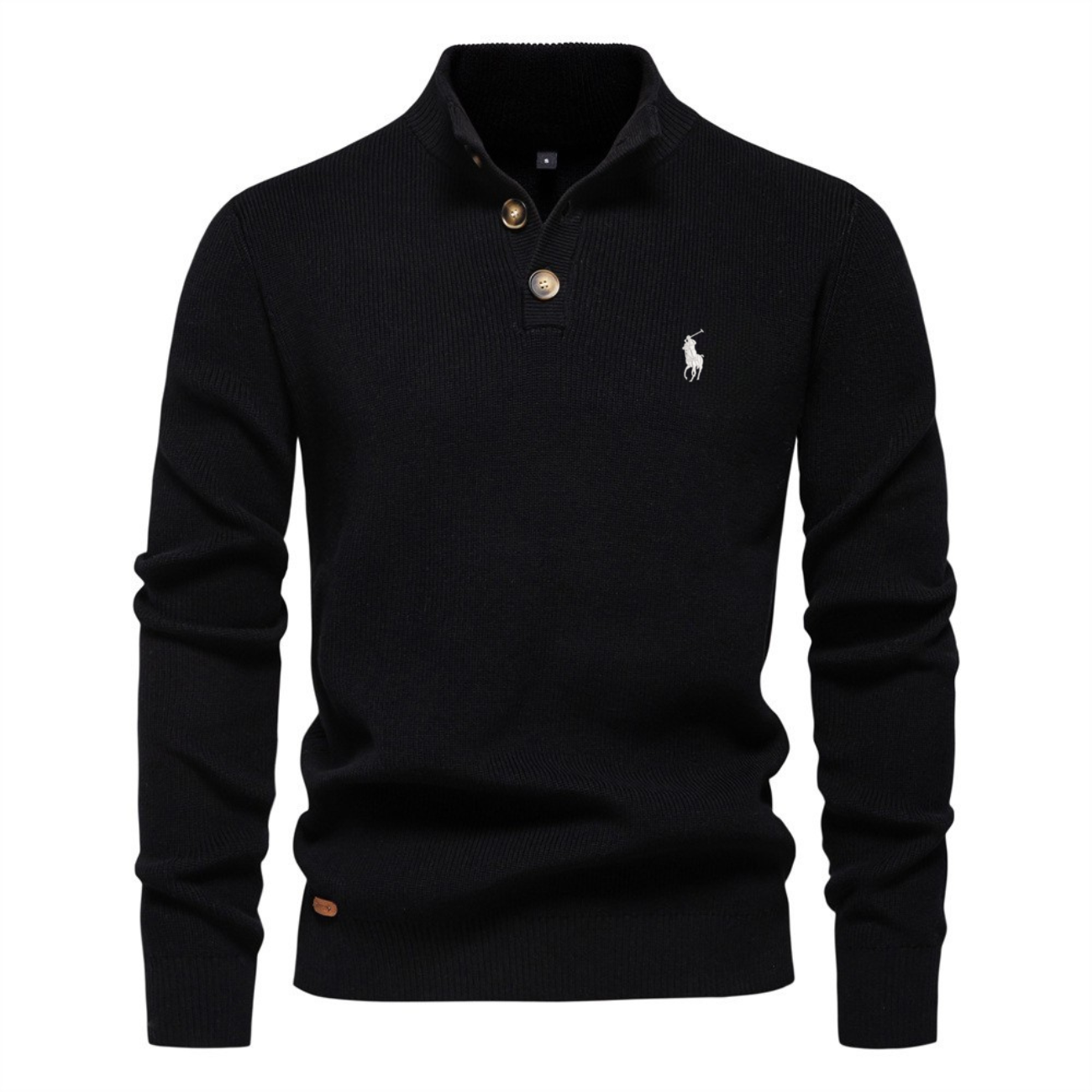 RL Premium Knit Henley Sweater || Clearance Sale