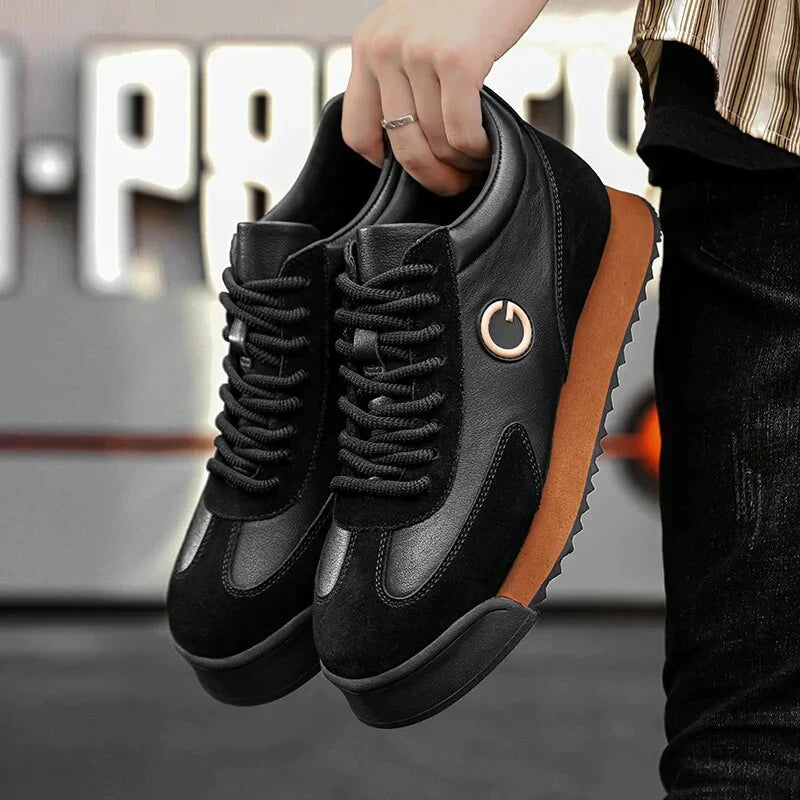 Giovanni Nero Leather Shoes