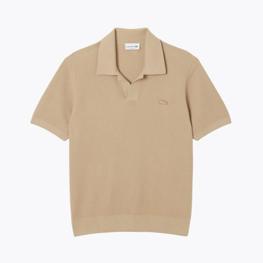 LC Cotton Blend Open Polo Collar Sweater