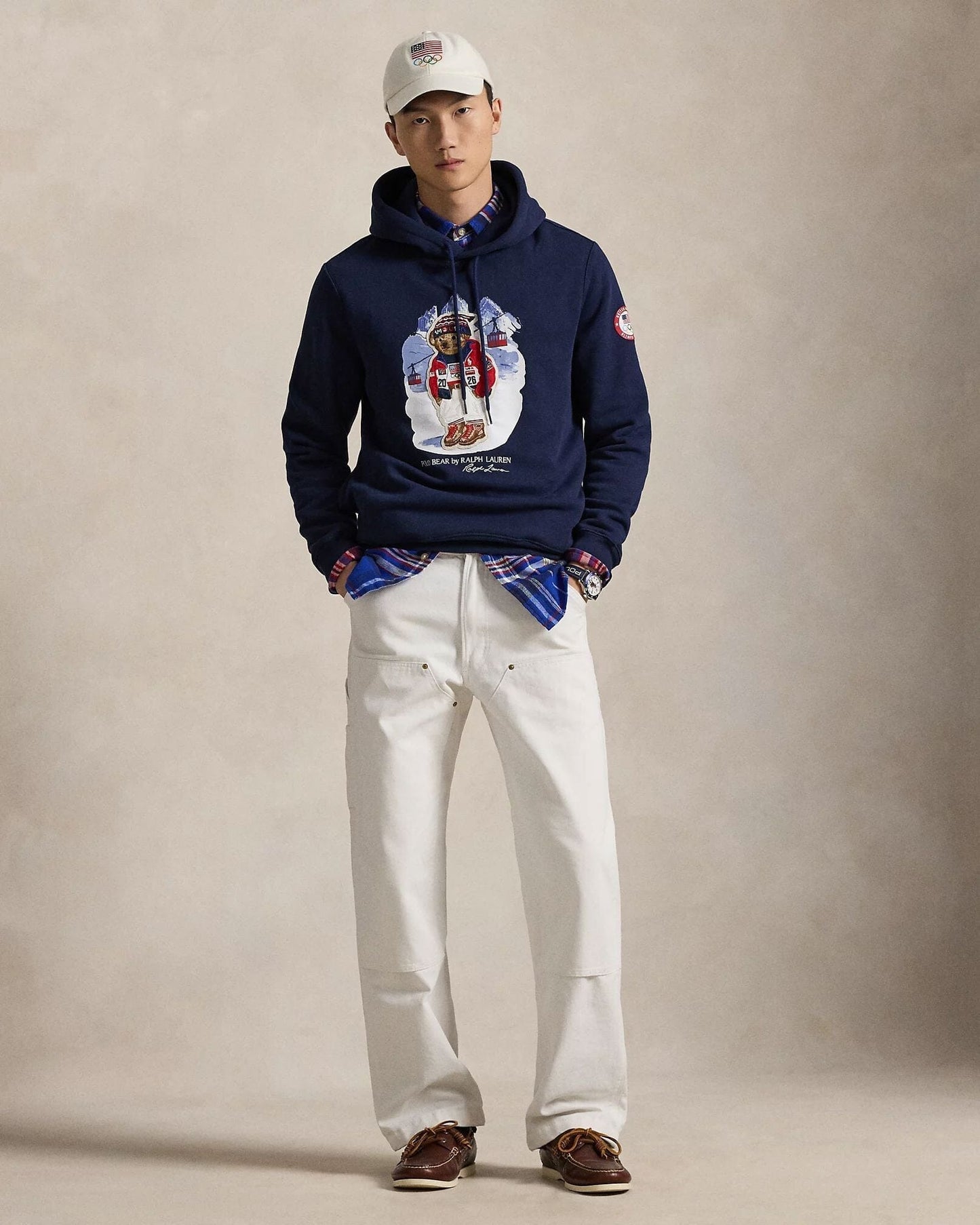 RL Team USA Polo Bear Hoodie